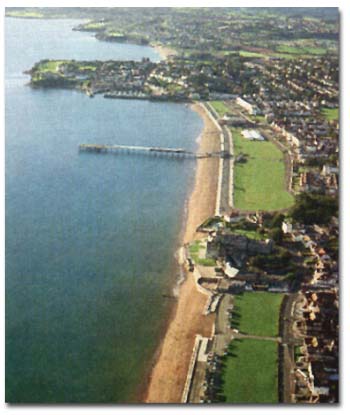 Preston and Paignton Sands with Paignton Pier from the air